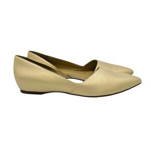 Naturalizer Shoes Womens 7.5 M Leather Nude Beige Samantha D'Orsay Flats Slip On